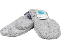 Dames Wanten - Gebreid met Fleece Binnenin - One Size - Licht Grijs