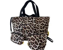 Mycha Ibiza - Strandtas - Rits - Bruin - Leopard - Myc24017