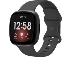 Bracelet Strap-it Smartwatch - Bracelet de montre en silicone adapté pour Fitbit Versa 3 / Fitbit Versa 4 / Fitbit Sense / Fitbit Sense 2 - noir - Taille : Taille L