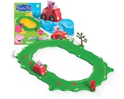Peppa Pig Whizz Around - Coffret de jeu Peppa's Little Red Car Tour - Route modulaire pour véhicules Whizz Around