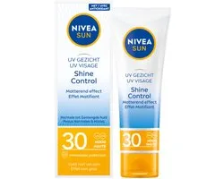 NIVEA SUN Face Shine Control Zonnebrand Gezicht - SPF 30 - Matterend Effect - Zonnebrandcrème - 50 ml