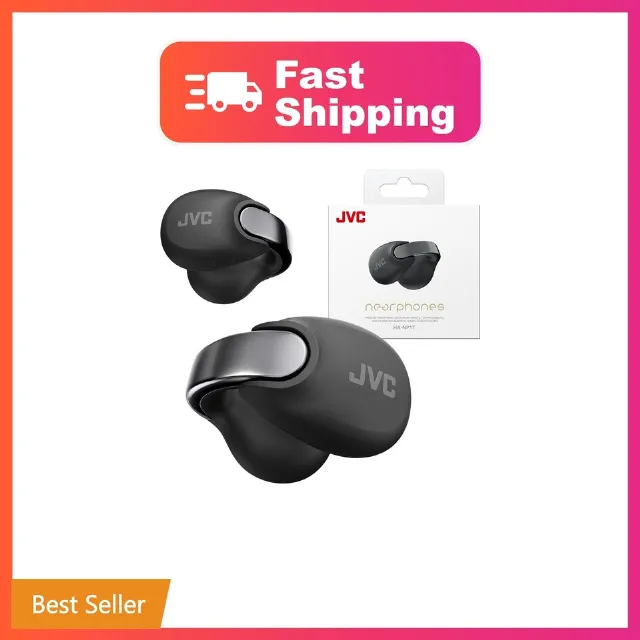 JVC Nearphones Open Ear Wireless Headphones Black