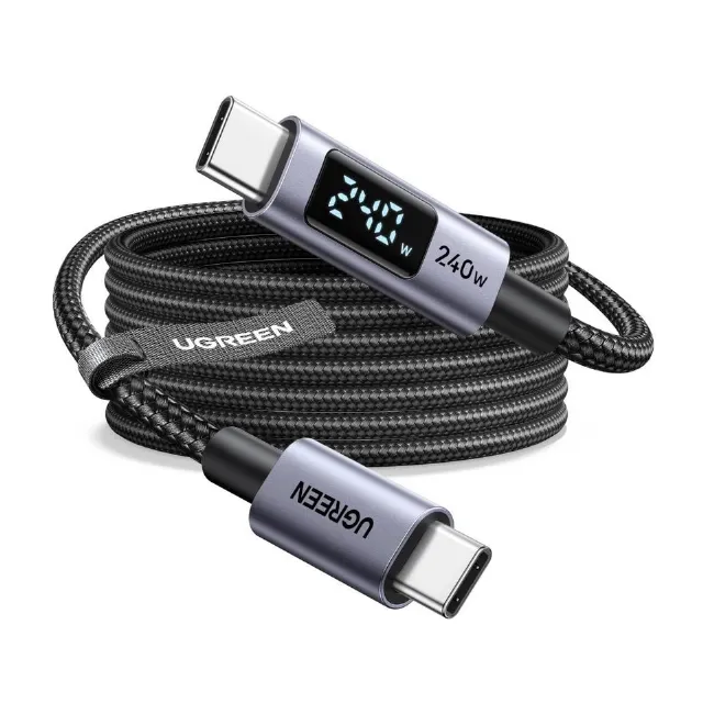 UGREEN 240W USB C Cable with Digital Display, PD 100W Fast Charging, 10ft