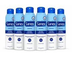 Sanex - Dermo - Extra Control - Anti-Transpirant - Deodorant Spray – 48H Bescherming – 6x250ml
