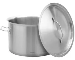 Casserole - Casserole de Catering - Grande Marmite à Soupe avec Couvercle - Stockpot - Adapté à l'Induction - pour Soupe, Pâtes & Ragoûts - 17L - Ø32 cm - RVS