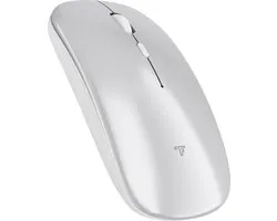 Souris sans fil Trendfield - Souris Bluetooth - Souris d'ordinateur sans fil avec clic de souris silencieux - Argent