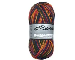 Lammy laines New Running 4 marron rouge (909) - laine à chaussette - taille stylo 3 à 4mm - lot de 3 pelotes de 50 grammes