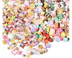 100 Pcs Decorative Resin Charm Set, Flat Back Charms for DIY, Scrapbooking, Crafts and Household Accessories - ShopVlot