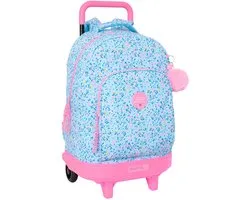 Schoolrugzak met Wielen Vicky Martín Berrocal Paraíso Blauw Roze 33 x 45 x 22 cm