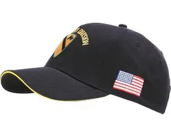 Casquette US 1st Cavalry Division Zwart avec logo jaune