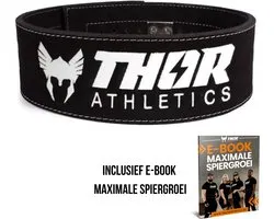 Thor Athletics Lifting Belt - Powerlift Riem - Fast Clip Sluiting - Lever Belt - Krachttraining Accessoires - Zwart - Maat (S)