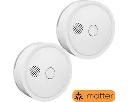 Aroha Home Rookmelder - Smart brandmelder met Matter over Thread - Compitabel met Google, Apple, Alexa, Home Assistent - Multipack 2 set