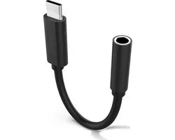 Adaptateur Audio AUX Digital USB-C vers 3,5 mm de haute qualité avec Convertisseur analogique-digital - Zwart