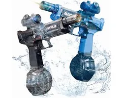 Pumpify Waterpistool – 2 in 1 – Elektrisch Waterpistool – Buitenspeelgoed – Super Soaker – Waterspeelgoed – Met Flits Bij Ieder Schot – Watergeweer – Speelgoed - 3 Jaar - 4 Jaar - 5 Jaar - Glock – Watergun – Waterblaster - Zwart + Blauw