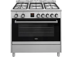 Belling SC 900 DFT Cuisinière Gaz Noir, Acier inoxydable, Argent A