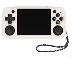 Housse GIOPUEY compatible avec ANBERNIC RG35XX H, housse de protection antichoc en silicone, étui ultra-fin, sans odeur, coque en silicone - beige