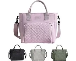 Rainbecom Geïsoleerde Lunchtas 10.7L - Koeltassen Paars - Isolerende & Waterdichte 900D Polyester – Handvat Riem Lunch Bag - Verstelbare Schouderriem – Voor Werk, School, Reizen, Picknick - 30x13x27.5cm