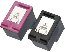 Cartouches d'encre Compatible pour HP 305 XL | Multipack de 2 cartouches d'encre pour HP DeskJet 2710, 2720, 2721, 2722, 2723, 2724, Plus 4110, 4120, 4122, 4130, HP Envy 6010, 6020, 6022, 6030, 6032, Pro 6420, 6422, 6430, 6432, 6452 , 6455 et 6458