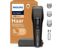 Philips Hair Clipper 7000 Series Tondeuse – Precieze en Veelzijdige Styling - 28 Lengte-instellingen - Zelfslijpende Mesjes - PowerAdapt Sensor - Trim & Flow Kam -Turbo Modus – HC7722/15