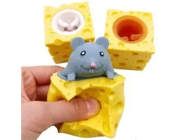 16 stuks Stretchy Pop-up Kaas Muis - Squeeze Cheese Mouse Fidget Toys - 5 cm - funcadeau