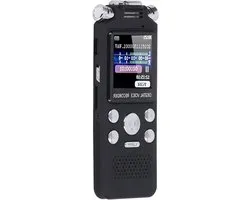 Digital Voice Recorder, Advanced Stereo Recording Device with Noise Reduction with 0.8 Inch LCD Screen and Built-in Speaker, for Interview Readings (16GB)