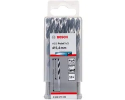 Bosch 10x HSS PointTeQ DIN 338 5,4 x 57 x 93 mm - 2608577222