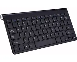 Draadloos Toetsenbord (QWERTY) Keyboard Wireless Universeel Draadloos Bluetooth - Toetsenbord Geschikt voor: Smart TV Box / Tablet / Computer Laptop (Windows) PC / Apple Mac / iPad / Samsung / iPhone / Macbook / iMac / Android - zwart