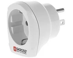 Skross SKR1500203E Reisadapter Europa-naar-usa Geaard