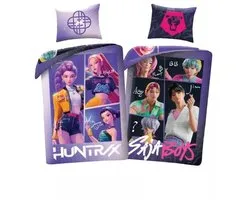 K-pop Demon Hunters dekbedovertrek Saja Boys 140 x 200 cm - Polyester