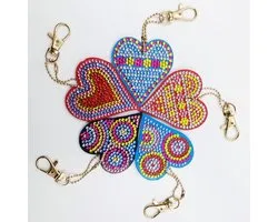Diamond Painting Sleutelhanger Set - Compleet Pakket voor Diamond Painting Kinderen en Volwassenen - DIY Hartjes Thema - Huntex