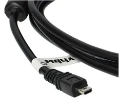 vhbw USB-kabel compatibel met Panasonic Lumix DMC-LF1, DMC-L10, DMC-GX1, DMC-GX8, DMC-LS1, DMC-LS2, DMC-GX7 camera's en camcorders - datakabel, 14,5 cm