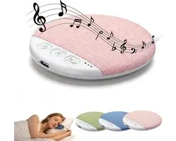 Nouveau modèle de haut-parleur d'oreiller Bluetooth 2026 – Haut-parleur Bluetooth sous l'oreiller avec bruit blanc – Haut-parleur de lit Bluetooth 5.4 en microfibre – Convient aux dormeurs latéraux – Technologie de conduction osseuse (rose *1)