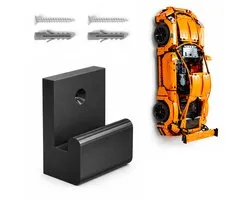YUOM. Support mural compatible avec LEGO Porsche 911 GT3 RS Wall Mount - Support mural - vis et chevilles incluses - Noir