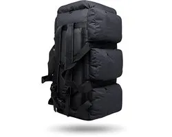 CarryQuest® - 90L Wandelrugzak - Militaire - Multifunctionele Nylon Hiking Backpack met Laptopvak - Rugventilatie - Front- & Toploader - Grote Trekking Backpack - 76x38x36 cm - Zwart
