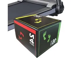 Home Gym Jump Box, Non-Slip Exercise, Balance Training Tool, 40 x 40 x 60 cm, Plyometric Fitness Equipment, Beginner Youth Workout, Squat Deadlift Skipping Speed