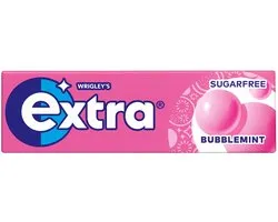Wrigley's Extra Bubblemint suikervrij - 30 x 10 stuks (30 x 14 gram)
