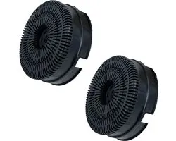Multaparts® koolstof filter afzuigkap ø 14,3 x 5 cm - set a 2 stuks - | Filtercassette met actief kool om geurtjes tegen te gaan | Past in veel merken | Alternatief voor type 484000008782, CFC0038000, Type 58, FC TT14, Ikea Nyttig FIL220, 802.457.44