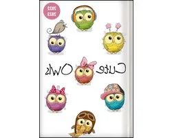 Collegetimer Cute Owls 2022/2023 - Schüler-Kalender A6 (10x15 cm) - Eule - Day By Day - 352 Seiten - Terminplaner - Notizbuch - Alpha Edition