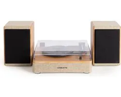 CREATE - Platenspeler met 2 externe luidsprekers, Bluetooth en RCA-uitgang - RECORD PLAYER PRO