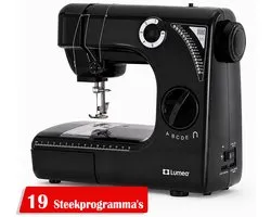 Lumix Lumea Naaimachine Multifunctioneel - 19 Steekprogramma's - Compact & Draagbaar - Met LED Naailamp - Voor Beginners en Gevorderden - Inclusief Voetpedaal & Accessoires - Naaiset - Sewing Machine - Hobby & Creatief - DIY