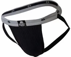 MM Sports The Original Jockstrap Swimmer/Jogger Jockstrap Underwear Black/Grey 1 inch - mannen erotisch ondergoed - basic jockstrap - rugby jockstrap - Bike Jockstrap