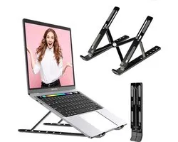 Support d'ordinateur portable - Réglable - Support ergonomique - Léger - Support pour ordinateur portable et tablette - Support pliable -