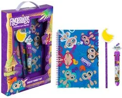 Set d'écriture Fingerlings wowwee - Carnet - Stylo 10 couleurs - Gomme à crayon