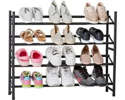 Schoenenrek - Office Shelf Open Shelves - Bookcase - Bookshelf - Standing Shelf - Easy Mounting for living room, bedroom, kitchen