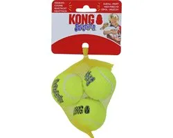Kong Air Squacker Balle de Tennis - Jouet pour Chien - Jaune - S - Ø5 cm