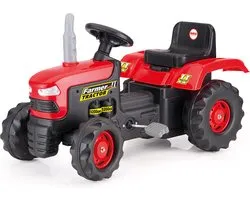 Tracteur à pédales Dolu avec klaxon rouge/noir
