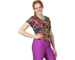 Hippie T-shirt Dames Colorful Dream - Maat M