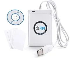 RFID Reader en NFC Writer ACR122U ISO 14443A/B - Contactloze Smart Card Lezer met USB Kabel en Gratis Software voor Veilig Toegangsbeheer