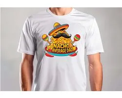 Nacho Average Dad - T Shirt - Funny - Sarcasm - VrolijkKerstfeest - Kerstmis - Grappig - Sarcasme - Gift - Cadeau - GoodVibes - Vibes