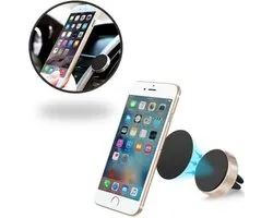 Support voiture or rotatif à 360 degrés pour toute grille de ventilation magnétiquement - pour les articles incluant Apple iPhone 7 (Plus) / 6/6s (Plus) / 5/5S/5C/SE / Samsung Galaxy S7 (Edge) / Huawei P10 (Lite) - Support voiture rotatif